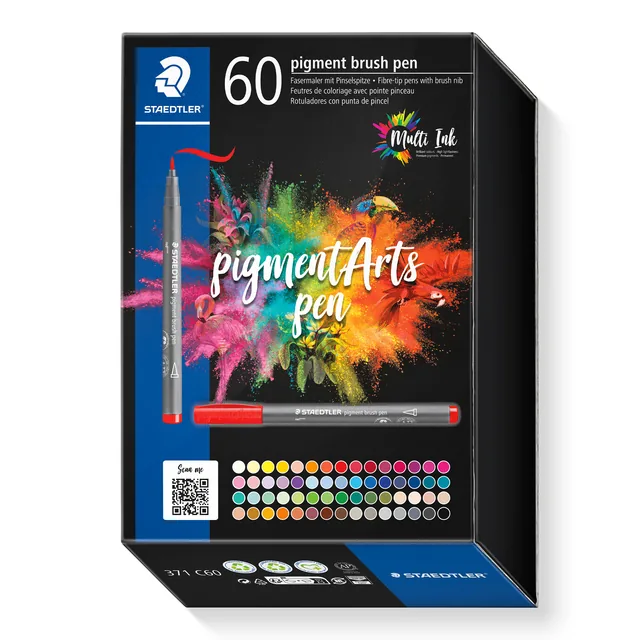 Brushpen Staedtler 371 C60 set 60 kleuren