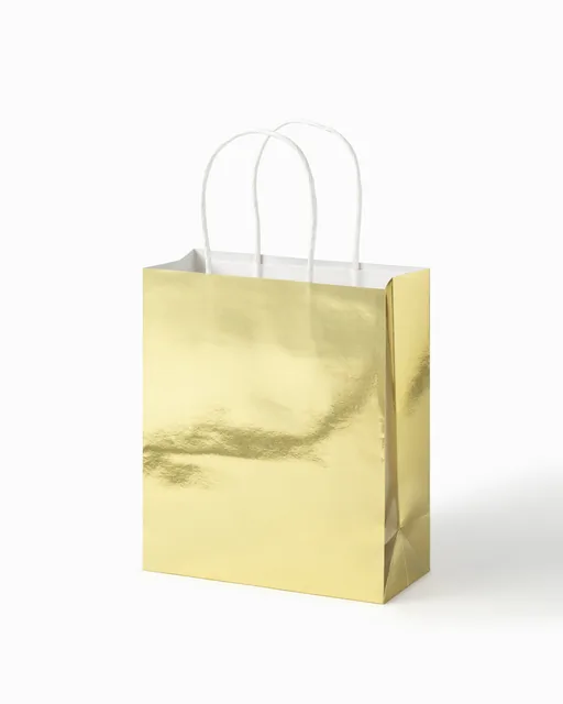 Cadeautas Folia goud kraft 24x31x12cm 20 stuks