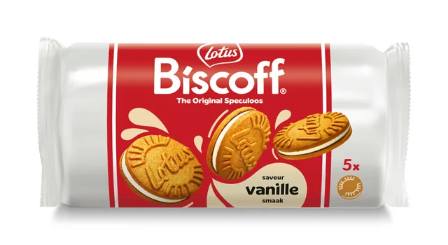 Koekjes Lotus Biscoff sandwich vanille 5 stuks