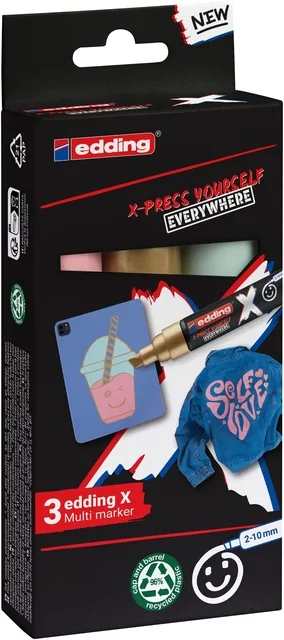 Edding 6900 X multi m. 3pcs set pastel col.