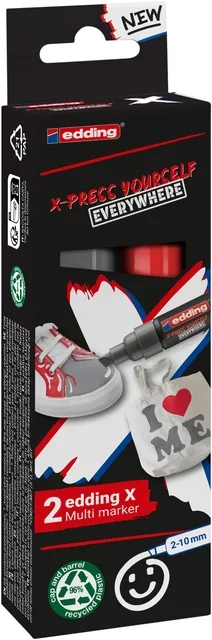 Edding 6900 X multi m. 2pcs set yay grey