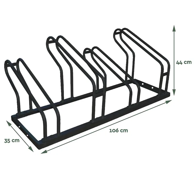 Fietsenrek BRASQ  4 fietsen BS400 zwart