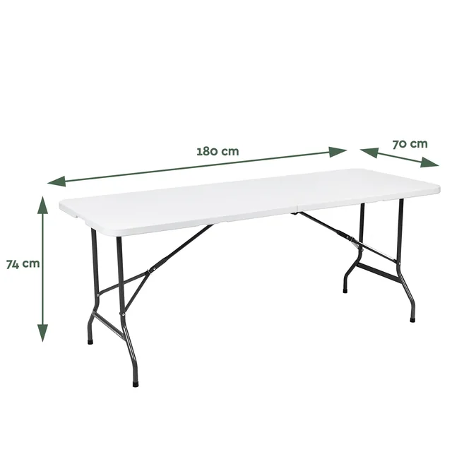 Vouwtafel BRASQ 180x70x74cm FT180 wit