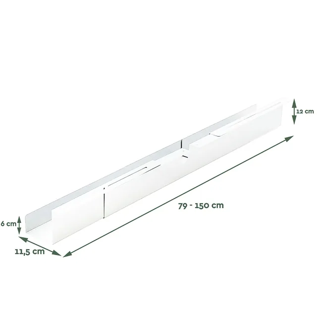 Kabelgoot BRASQ verstelbaar 75-150cm CT100 wit