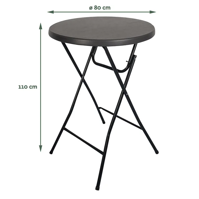 Statafel BRASQ 80cm BT100 zwart