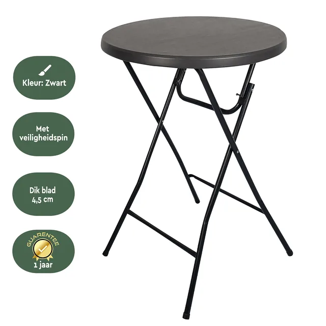 Statafel BRASQ 80cm BT100 zwart