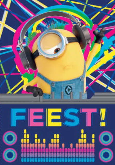 Wenskaart Hallmark uitnodiging Minions 6 stuks