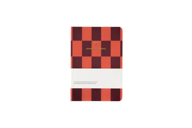 Adresboek A6 checks rood A Journal