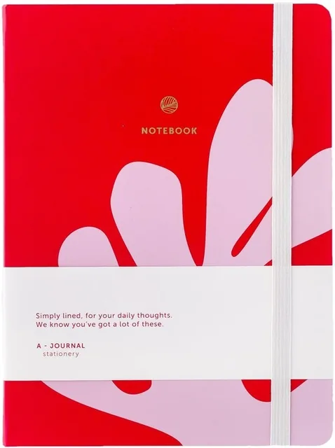 Notitieboek A5 Arty roze/rood A Journal