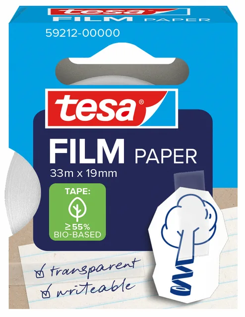 Plakband tesafilm papier 19mmx33m