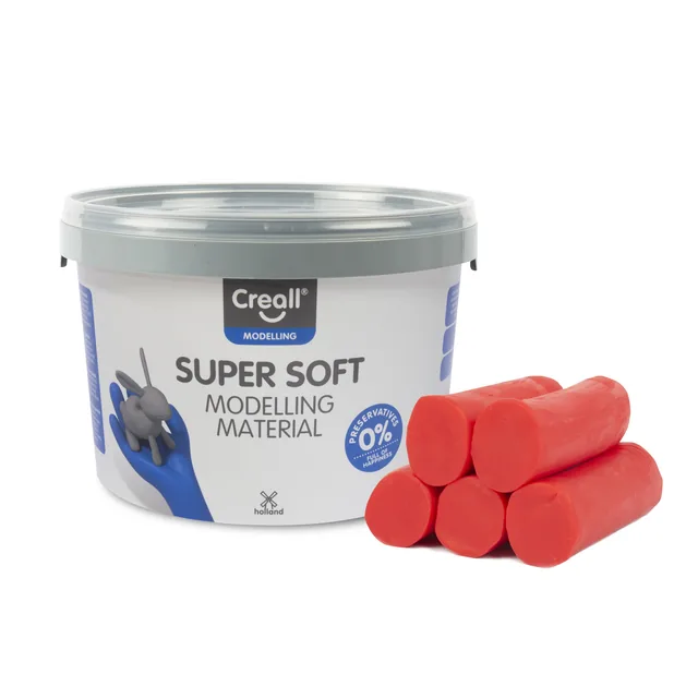 Klei Creall supersoft rood 1750gram