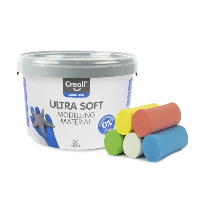 Klei Creall Play-it Ult Soft rd/bl/gn/gl/wt 1100gr