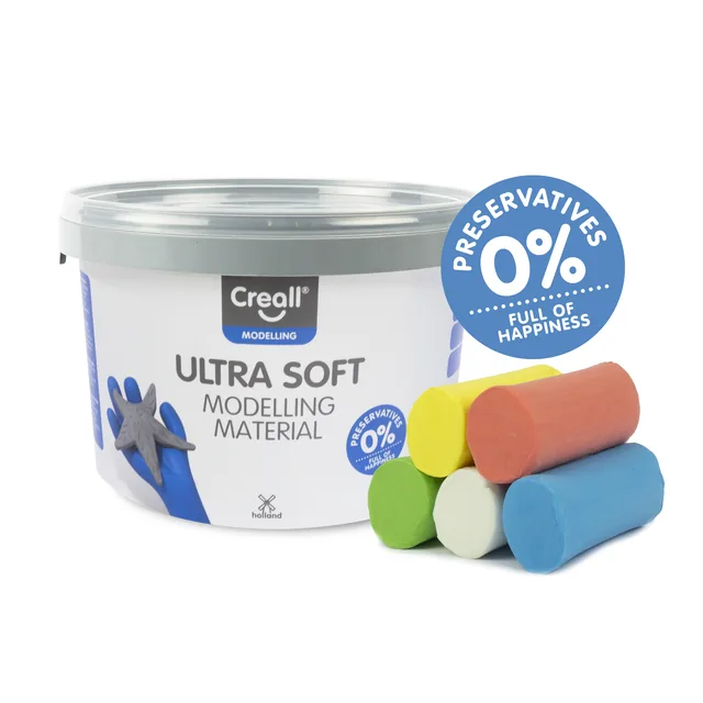 Klei Creall Play-it Ult Soft rd/bl/gn/gl/wt 1100gr