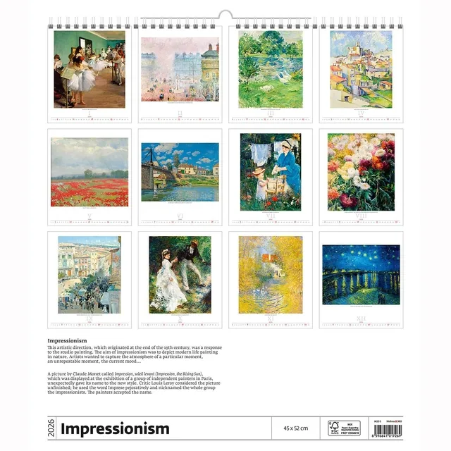 Kalender 2026 Helma 365 Impress Kunst 520x450