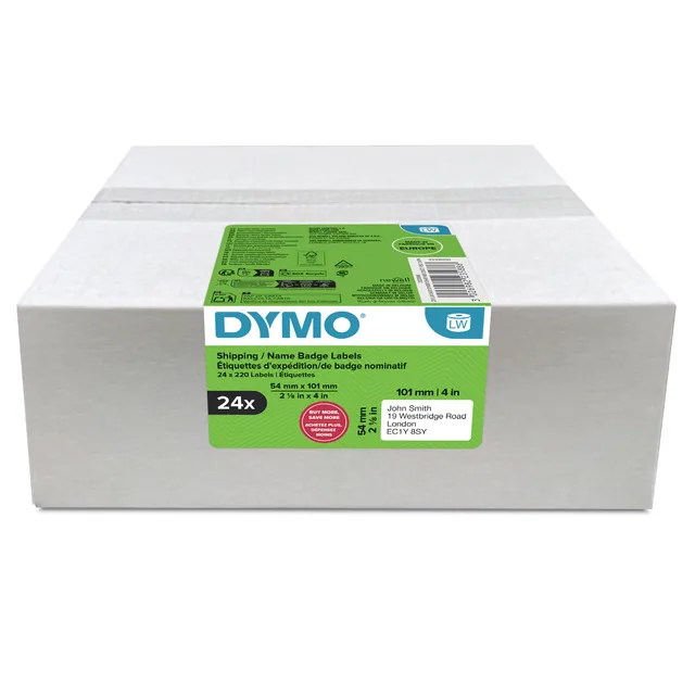 Etiket Dymo LabelWriter naamkaart 54x101 24st wit