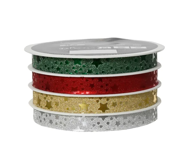 Cadeaulint Decoris rol met 4 kleuren assorti