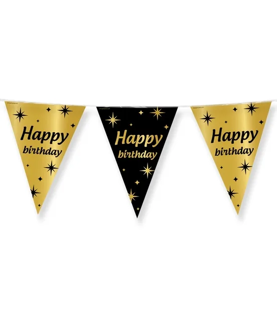 Classy Party flags foil Happy Birthday