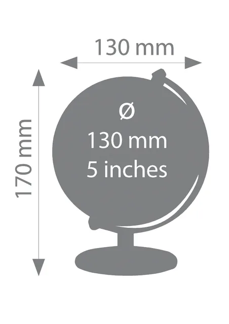 Globe Troika 13cm zwart-zilver