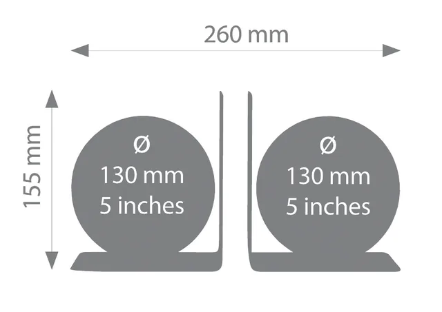 Boekensteun Troika met magn globes 13cm 2st ass