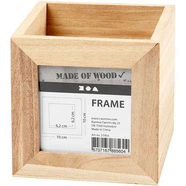 Pennenbakje Creativ Company 10x10x10cm hout