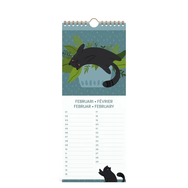 Verjaardagskalender Lannoo 130x325 Cats