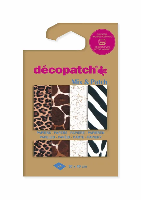 Hobbypapier Décopatch 30x40cm 4v dierenhuid