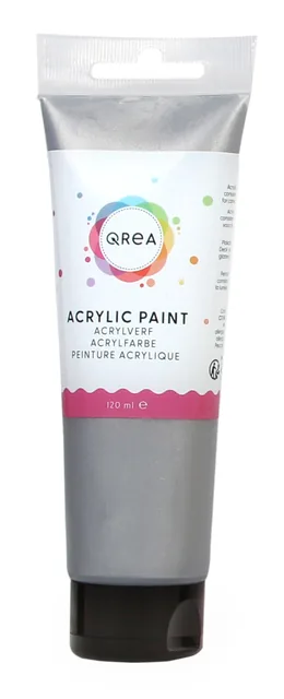 Acrylverf Qrea 120 ml zilver