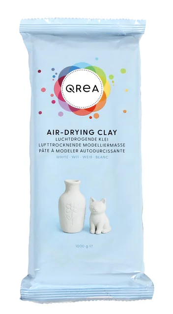 Klei Qrea luchtdrogend wit 1000 gram