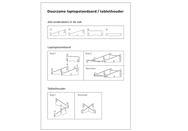 Gerecyclede laptopstandaard Quantore vilt zand