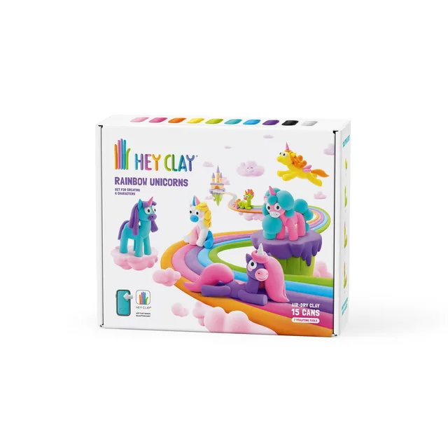 Klei Hey Clay eenhoorn set 15 delen
