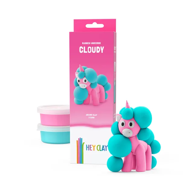 Klei Hey Clay eenhoorn set 3 delen