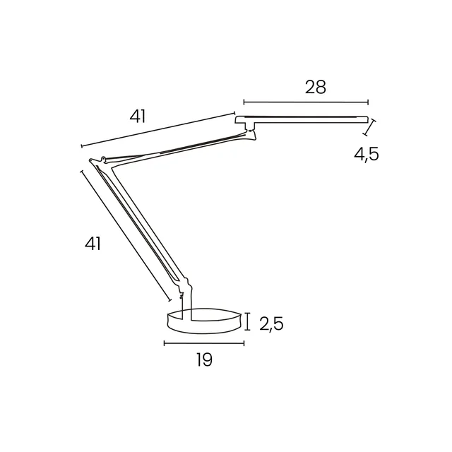 Bureaulamp Unilux Mamboled 2.0 LED grijs