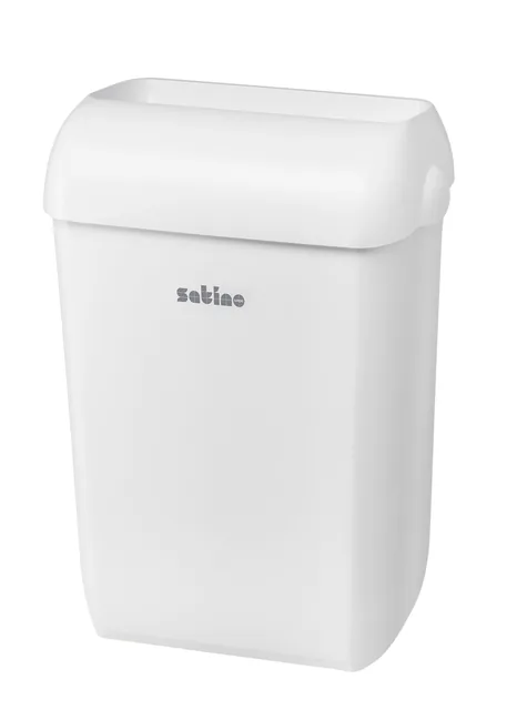 Afvalbak Satino open inworp 43 liter wit 332570