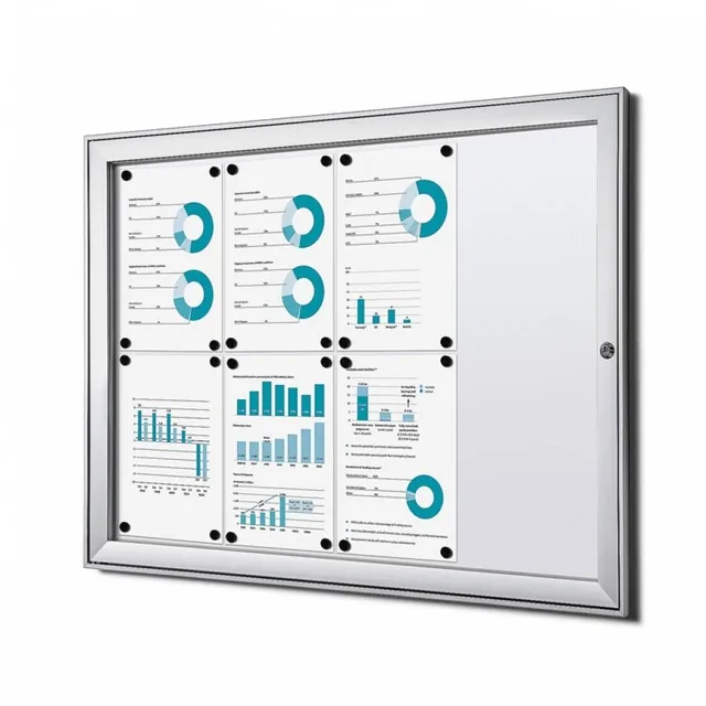 Vitrinebord Quantore luxe 8x A4 B1 gecert zilver