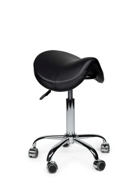 Premium zadelkruk zwart laag