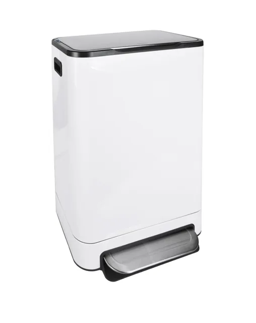 Pedaalemmer Desq 40 liter RVS wit