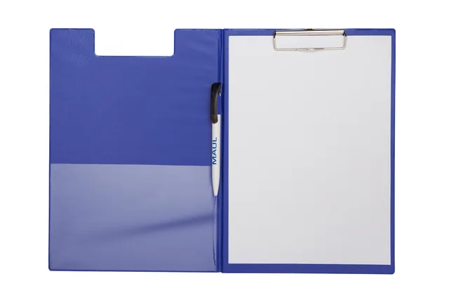 Klembordmap MAUL A4 staand PVC met penlus blauw