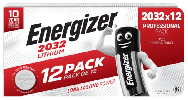 Batterij Energizer 12x CR2032 lithium
