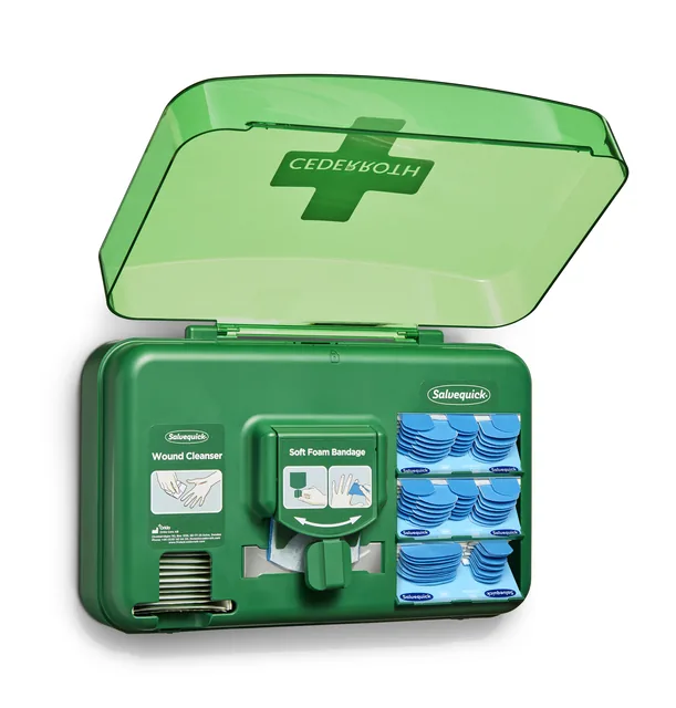 Wond dispenser Cederroth Salvequick blauw