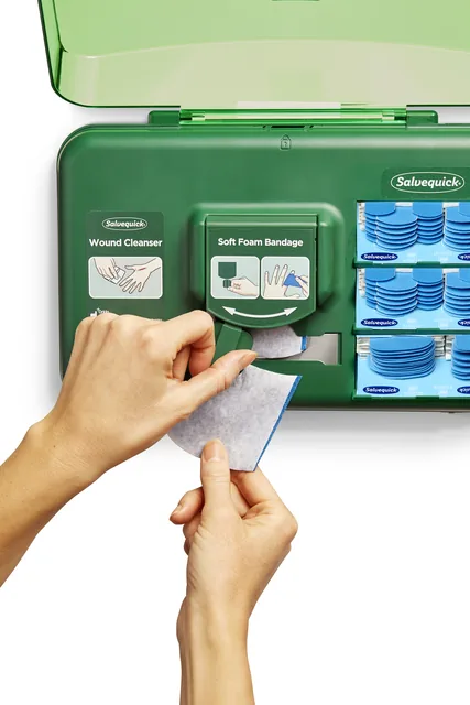 Wond dispenser Cederroth Salvequick blauw