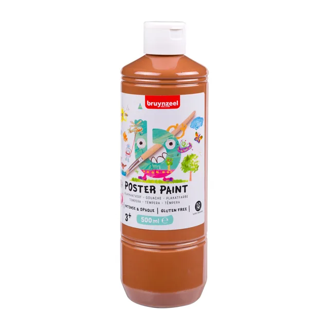 Plakkaatverf Bruynzeel fles 500ml lichtbruin