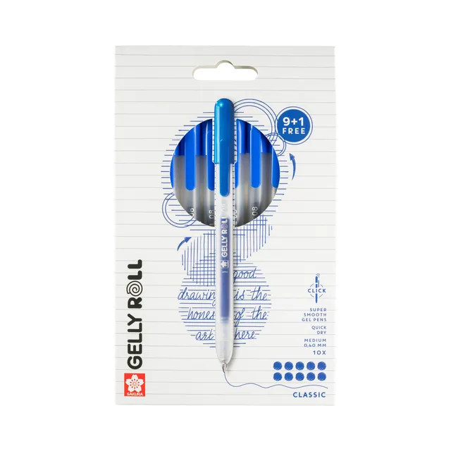 Gelschrijver Sakura Gelly Roll Classic 10st blauw