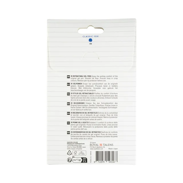 Gelschrijver Sakura Gelly Roll Classic 10st blauw