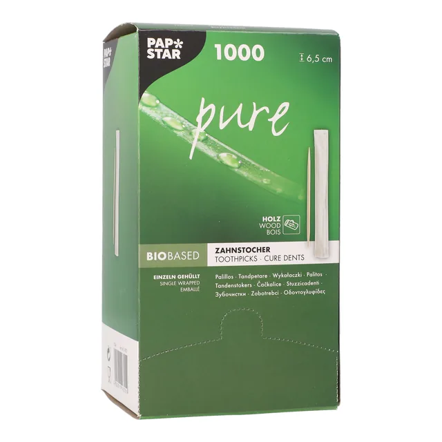 Tandenstoker Papstar Pure 1000 stuks hout