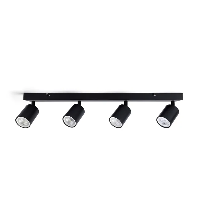 Plafondspot Integral Siena 4 spot IP20 GU10 zwart