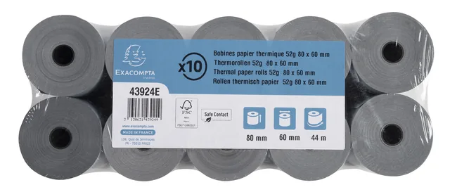 Telrol Exacompta 80mmx44mx12mm SafeContact therm