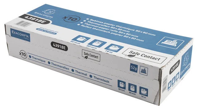 Telrol Exacompta 80mmx76mx12mm SafeContact therm