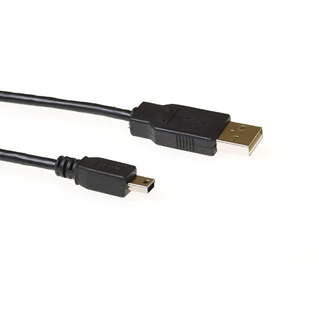 Kabel USB USB mini-B 2.0 M 5pin 1.8 meter zwart