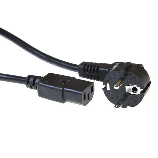 Kabel ACT Netsnoer CEE 7/7 male - C13 zwart 3m