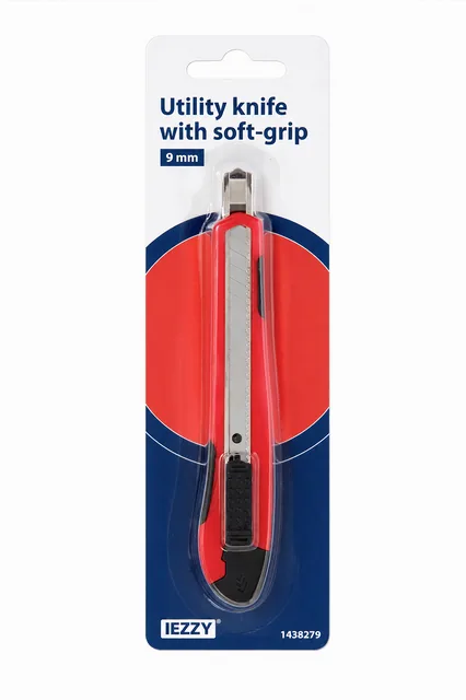 Snijmes IEZZY 9mm kunststof met softgrip